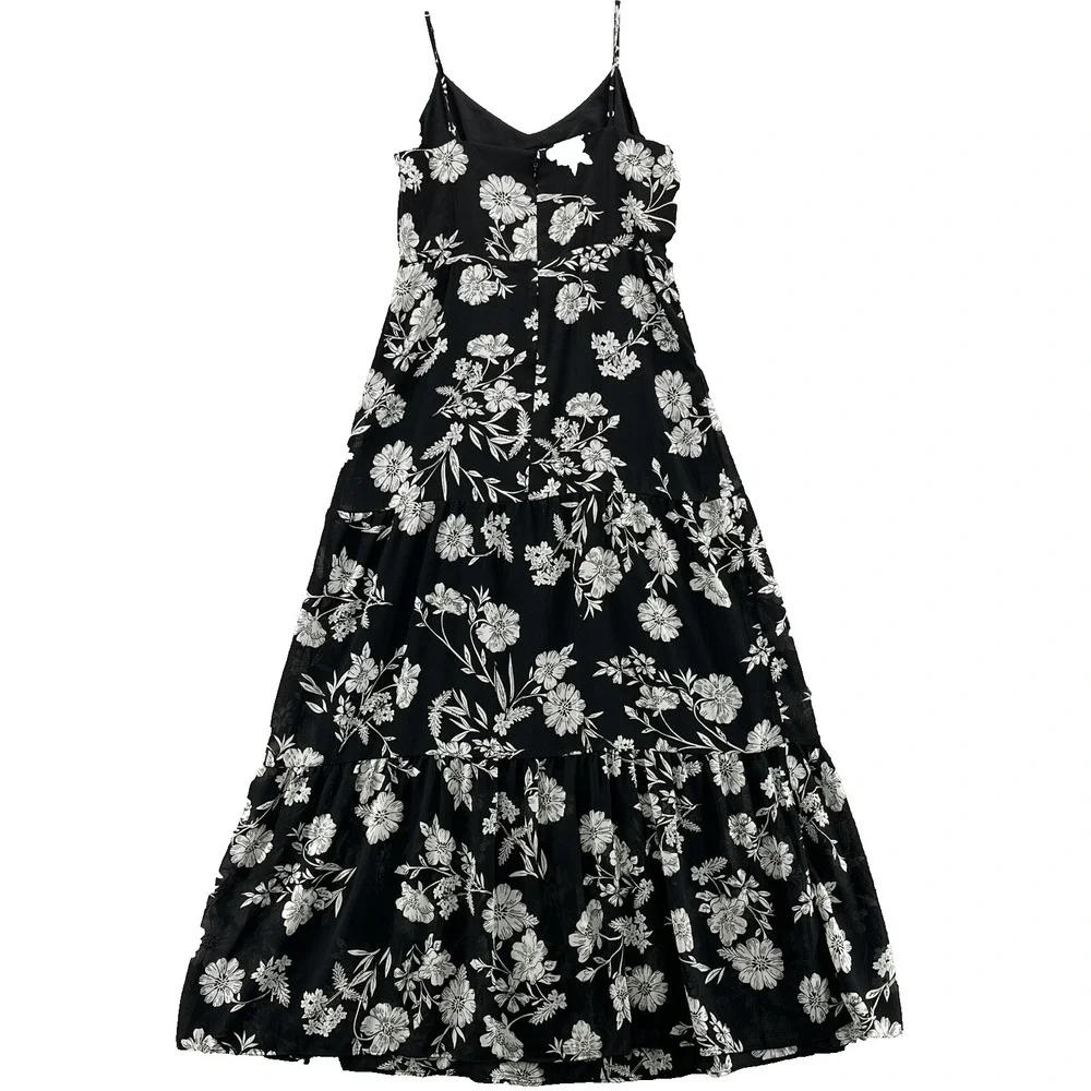 J.Crew Mercantile Maxi Dress Women 4 Layered Floral Fairy Y2k Boho Garden Summer